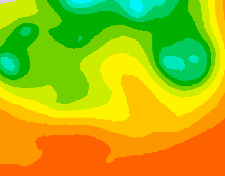 GDPS 500 millibar geopotential height 132 hour forecast chart for Canada based on 2026/06/30 1200Z data