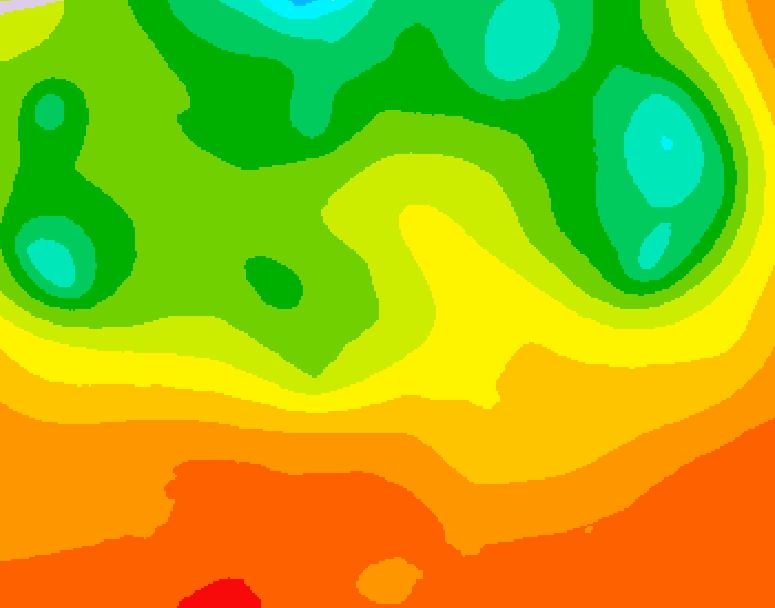 GDPS 500 millibar geopotential height 150 hour forecast chart for Canada based on 2026/06/30 1200Z data