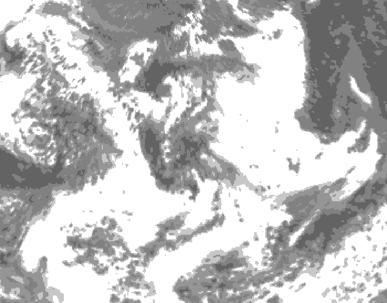 GDPS total cloud 168 hour forecast chart for Canada based on 2026/06/30 0000Z data
