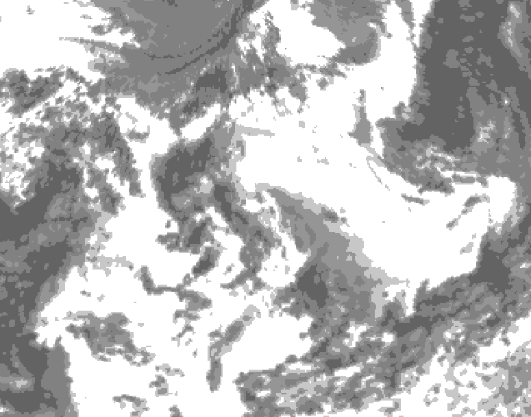 GDPS total cloud 144 hour forecast chart for Canada based on 2026/06/30 1200Z data