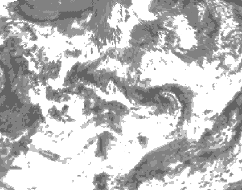 GDPS total cloud 198 hour forecast chart for Canada based on 2026/06/30 1200Z data