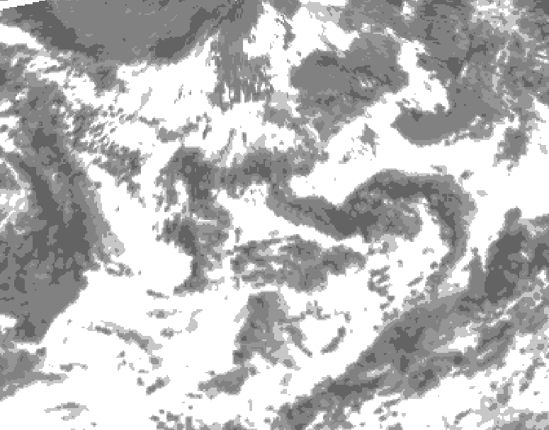 GDPS total cloud 210 hour forecast chart for Canada based on 2026/06/30 1200Z data