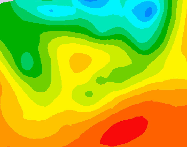GDPS 500 millibar geopotential height 024 hour forecast chart for Canada based on 2026/07/01 0000Z data
