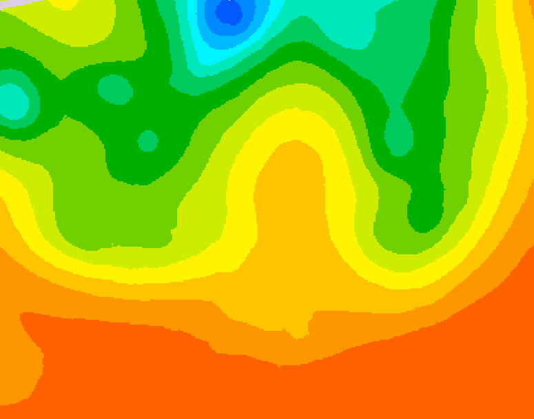 GDPS 500 millibar geopotential height 096 hour forecast chart for Canada based on 2026/07/01 0000Z data