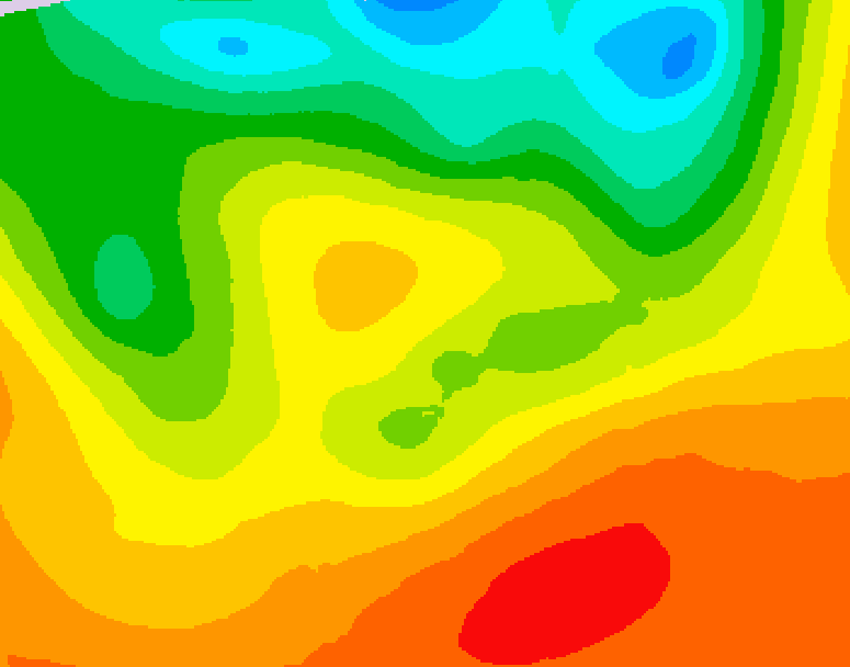 GDPS 500 millibar geopotential height 012 hour forecast chart for Canada based on 2026/07/01 1200Z data
