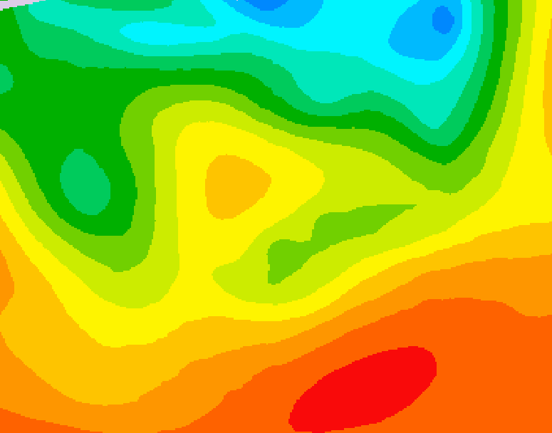 GDPS 500 millibar geopotential height 018 hour forecast chart for Canada based on 2026/07/01 1200Z data