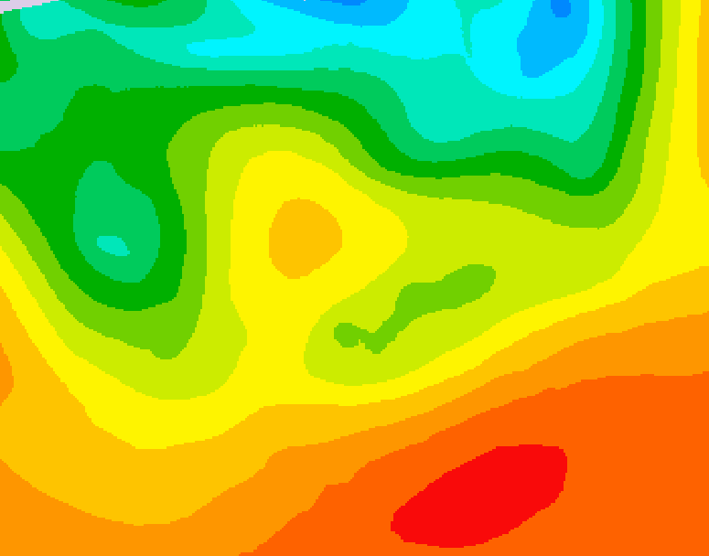 GDPS 500 millibar geopotential height 024 hour forecast chart for Canada based on 2026/07/01 1200Z data