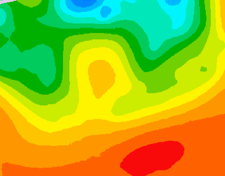 GDPS 500 millibar geopotential height 042 hour forecast chart for Canada based on 2026/07/01 1200Z data