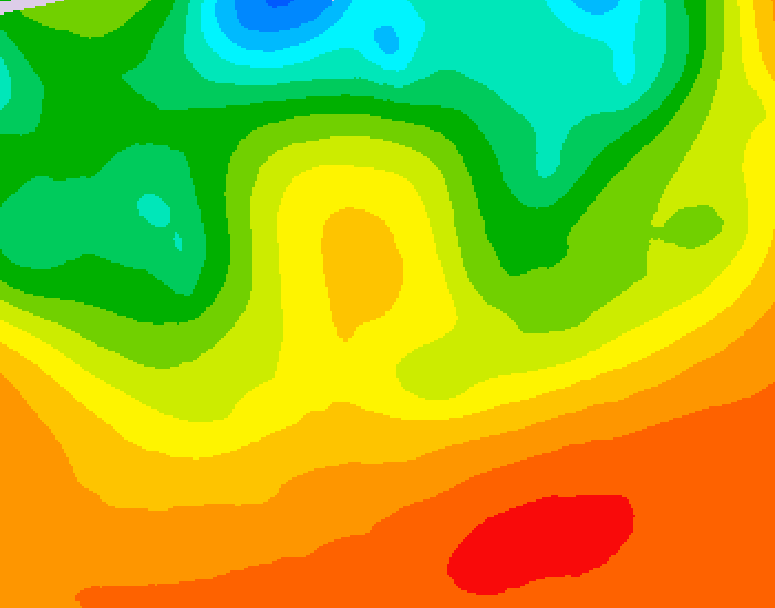 GDPS 500 millibar geopotential height 048 hour forecast chart for Canada based on 2026/07/01 1200Z data