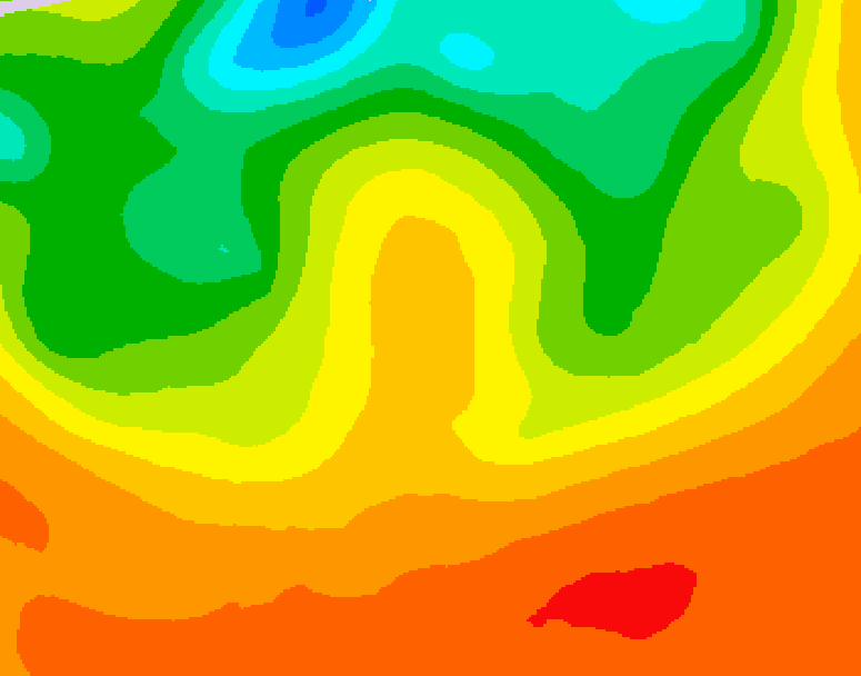 GDPS 500 millibar geopotential height 060 hour forecast chart for Canada based on 2026/07/01 1200Z data