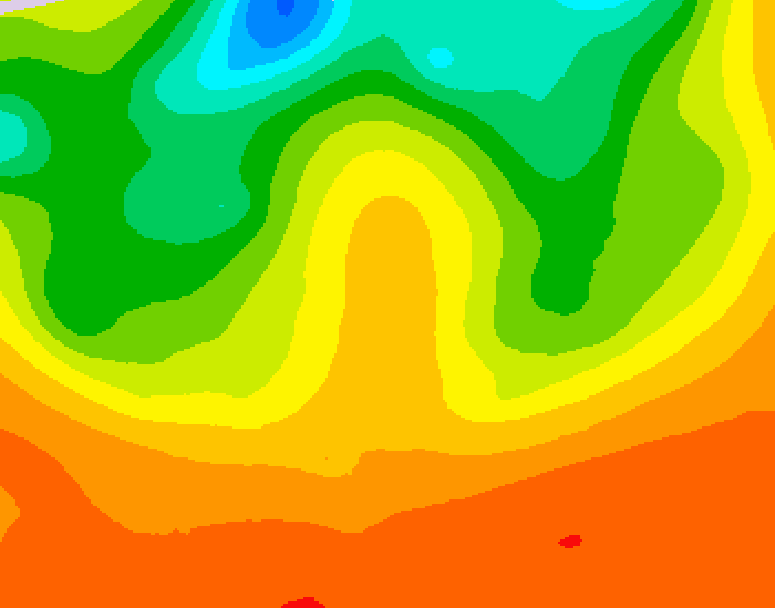 GDPS 500 millibar geopotential height 066 hour forecast chart for Canada based on 2026/07/01 1200Z data