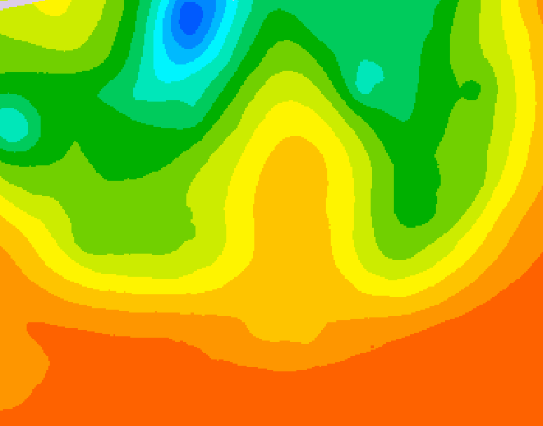 GDPS 500 millibar geopotential height 084 hour forecast chart for Canada based on 2026/07/01 1200Z data