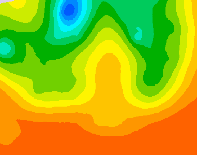 GDPS 500 millibar geopotential height 090 hour forecast chart for Canada based on 2026/07/01 1200Z data
