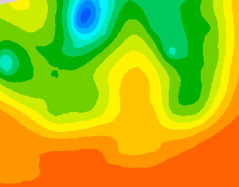 GDPS 500 millibar geopotential height 096 hour forecast chart for Canada based on 2026/07/01 1200Z data