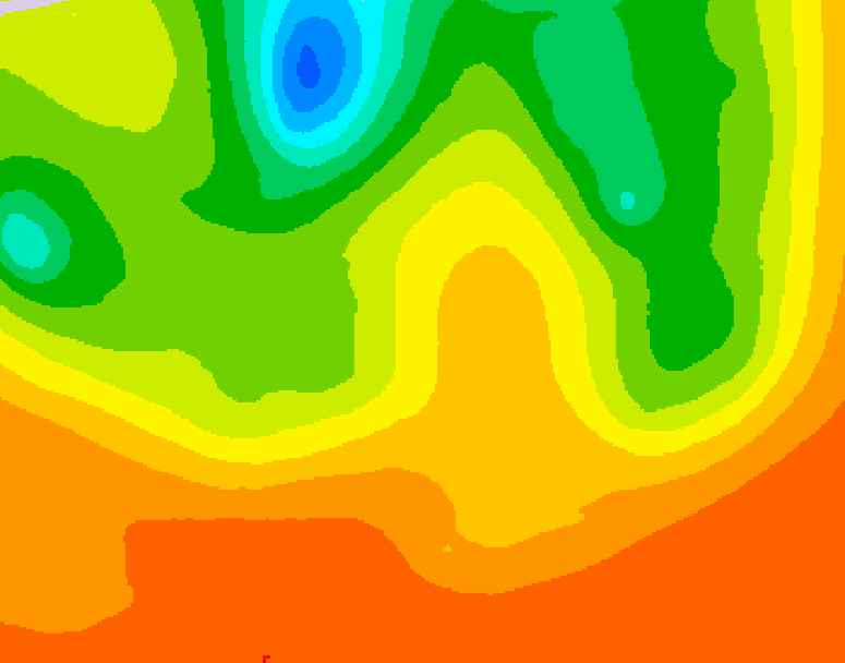 GDPS 500 millibar geopotential height 102 hour forecast chart for Canada based on 2026/07/01 1200Z data