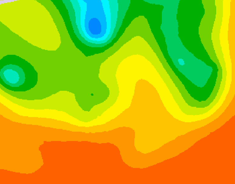 GDPS 500 millibar geopotential height 114 hour forecast chart for Canada based on 2026/07/01 1200Z data