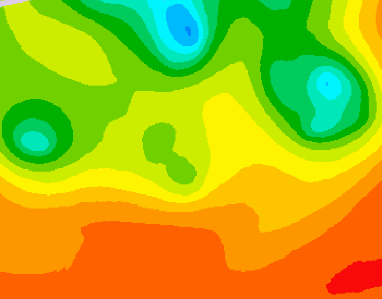 GDPS 500 millibar geopotential height 132 hour forecast chart for Canada based on 2026/07/01 1200Z data