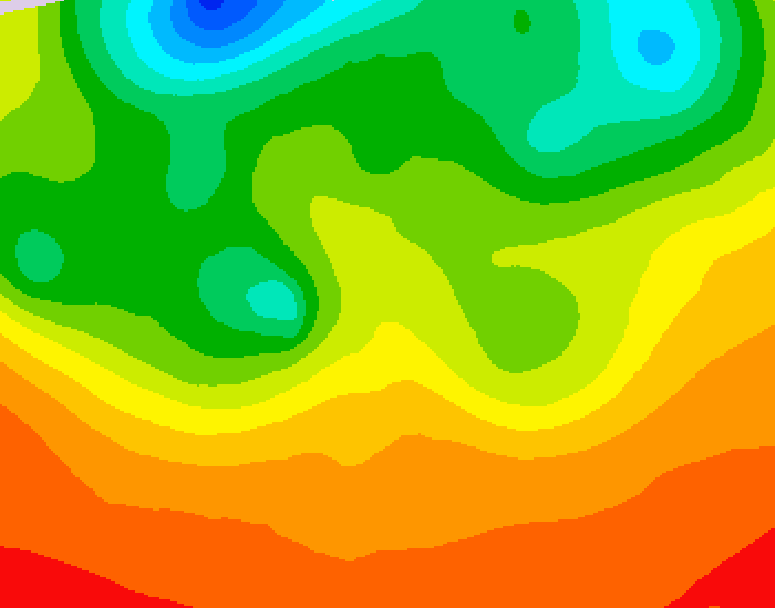 GDPS 500 millibar geopotential height 198 hour forecast chart for Canada based on 2026/07/01 1200Z data
