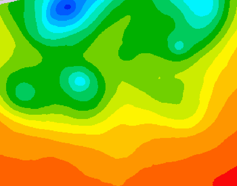 GDPS 500 millibar geopotential height 216 hour forecast chart for Canada based on 2026/07/01 1200Z data