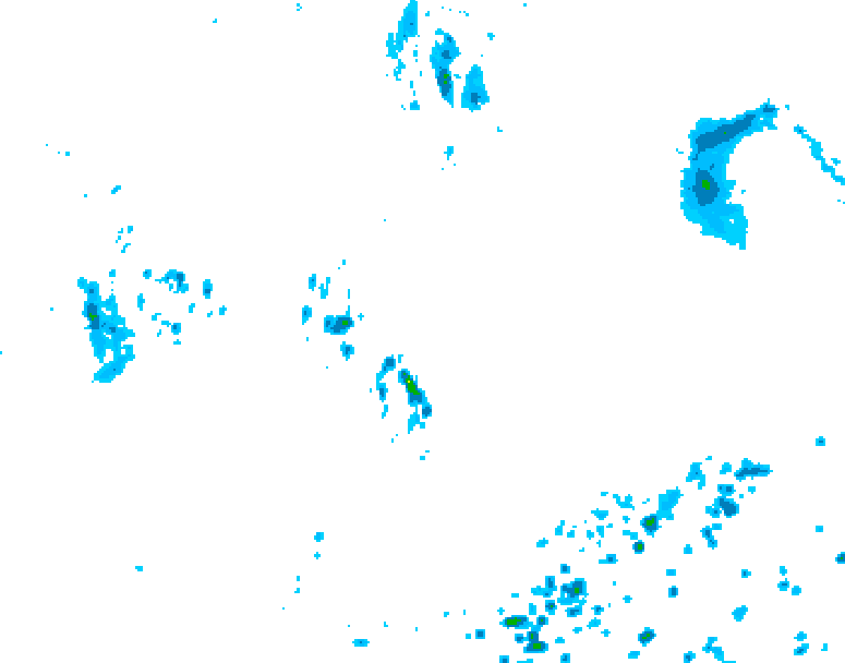 GDPS precipitation 126 hour forecast chart for Canada based on 2026/07/01 1200Z data