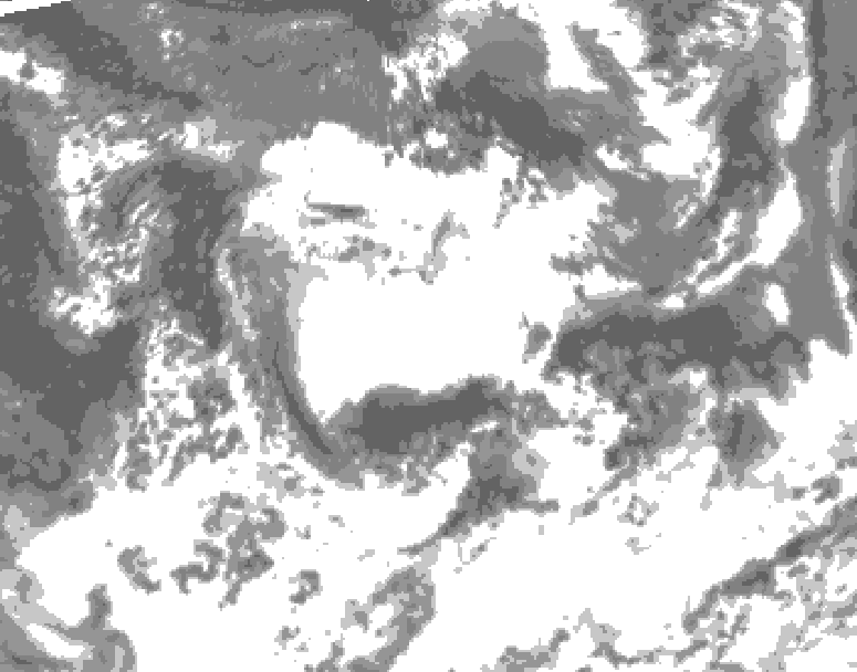 GDPS total cloud 024 hour forecast chart for Canada based on 2026/07/01 0000Z data