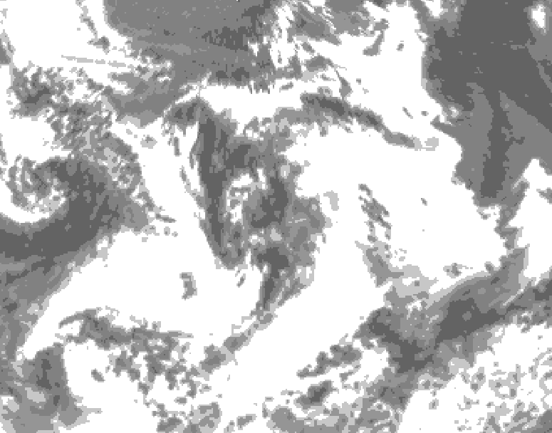 GDPS total cloud 144 hour forecast chart for Canada based on 2026/07/01 0000Z data