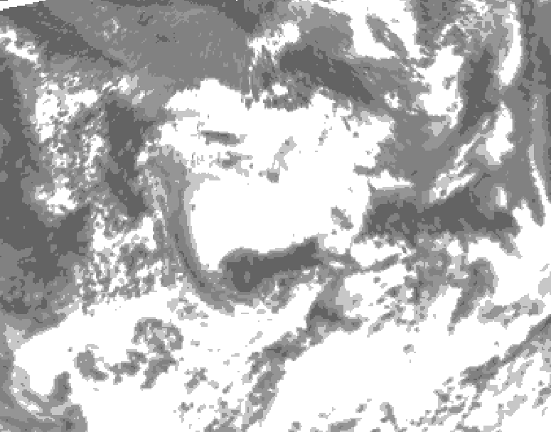 GDPS total cloud 012 hour forecast chart for Canada based on 2026/07/01 1200Z data