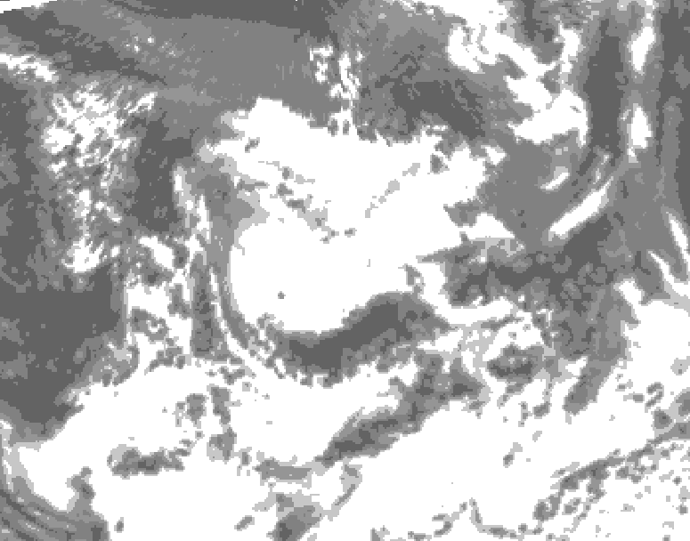 GDPS total cloud 018 hour forecast chart for Canada based on 2026/07/01 1200Z data