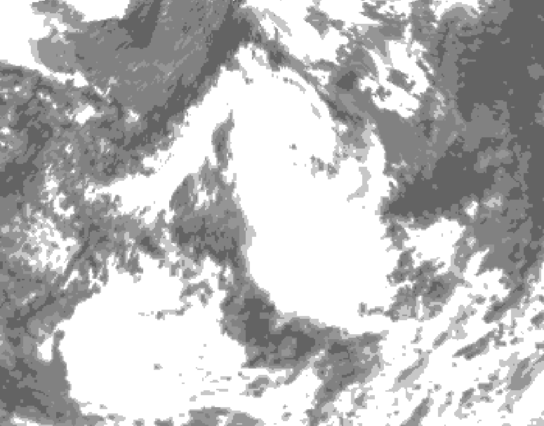 GDPS total cloud 078 hour forecast chart for Canada based on 2026/07/01 1200Z data