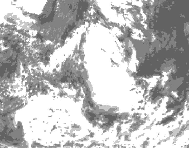 GDPS total cloud 084 hour forecast chart for Canada based on 2026/07/01 1200Z data