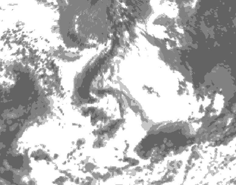 GDPS total cloud 114 hour forecast chart for Canada based on 2026/07/01 1200Z data