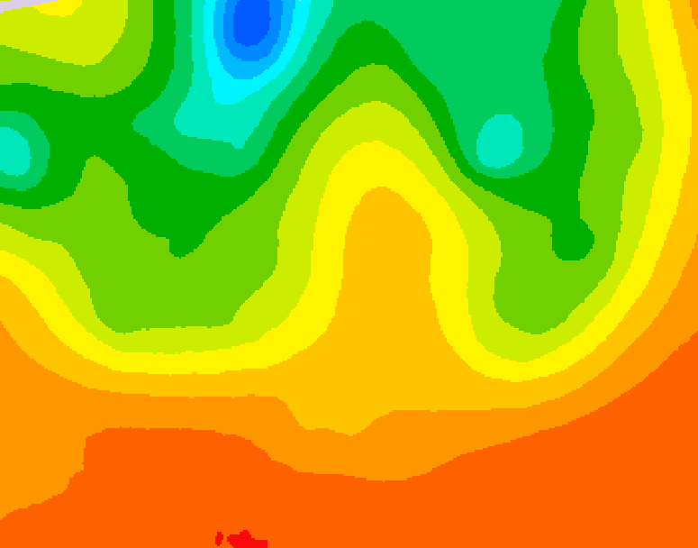 GDPS 500 millibar geopotential height 072 hour forecast chart for Canada based on 2026/07/02 0000Z data