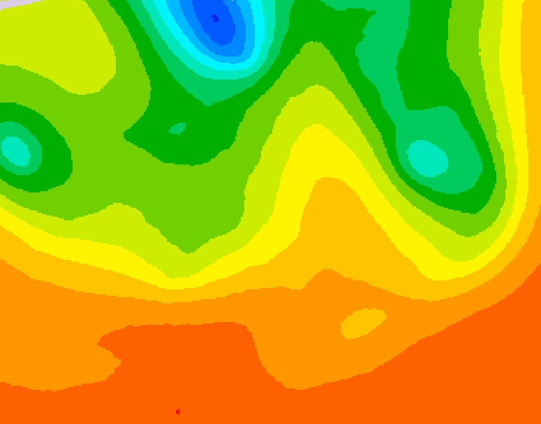 GDPS 500 millibar geopotential height 096 hour forecast chart for Canada based on 2026/07/02 0000Z data