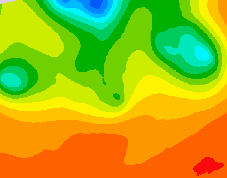 GDPS 500 millibar geopotential height 120 hour forecast chart for Canada based on 2026/07/02 0000Z data