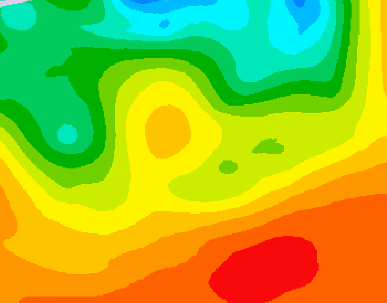 GDPS 500 millibar geopotential height 006 hour forecast chart for Canada based on 2026/07/02 1200Z data