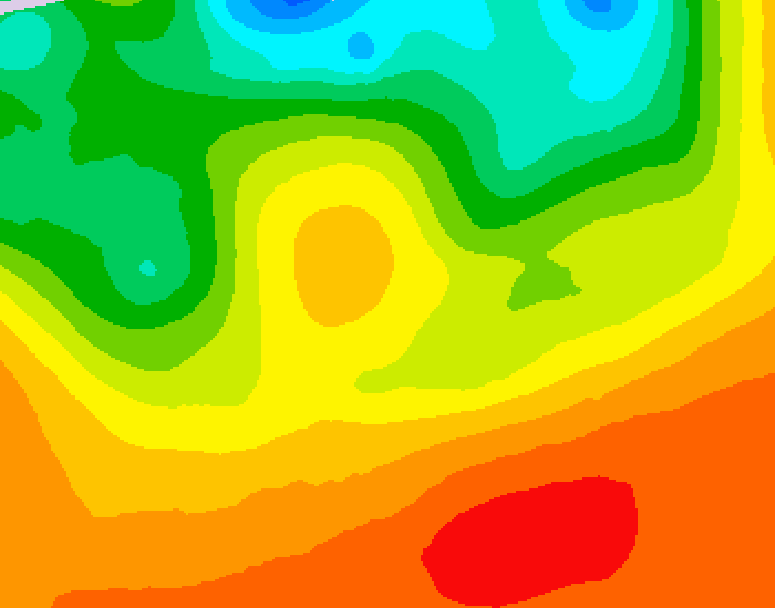 GDPS 500 millibar geopotential height 012 hour forecast chart for Canada based on 2026/07/02 1200Z data