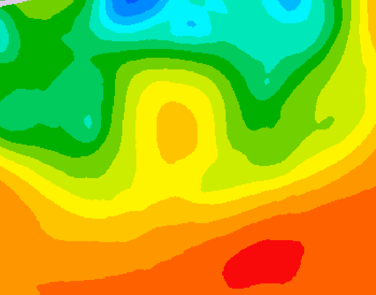 GDPS 500 millibar geopotential height 024 hour forecast chart for Canada based on 2026/07/02 1200Z data