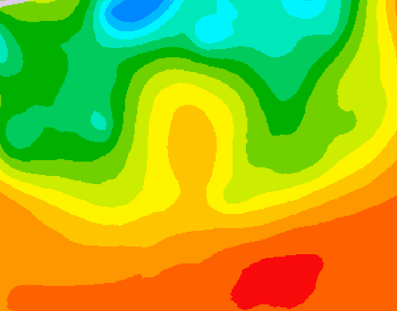 GDPS 500 millibar geopotential height 030 hour forecast chart for Canada based on 2026/07/02 1200Z data
