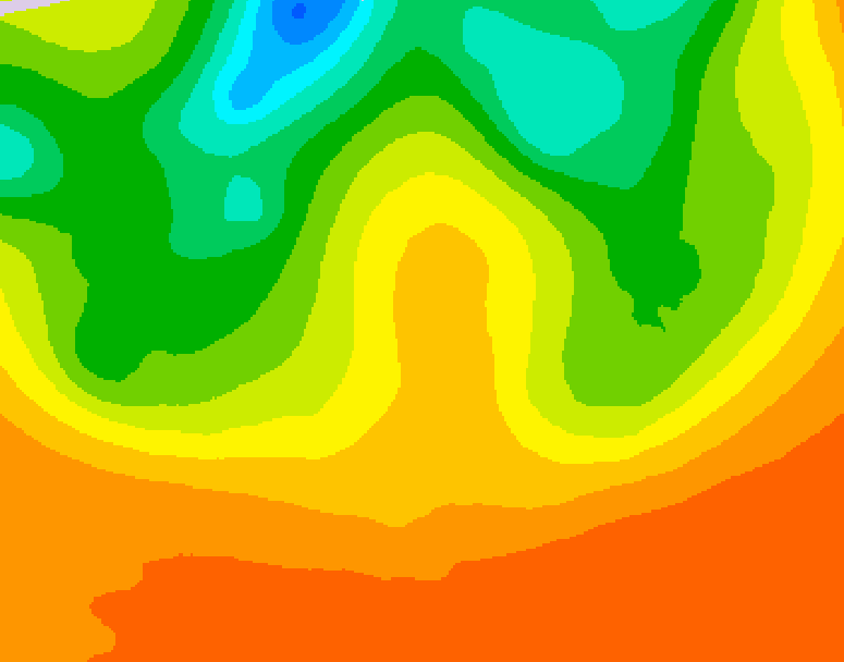 GDPS 500 millibar geopotential height 048 hour forecast chart for Canada based on 2026/07/02 1200Z data