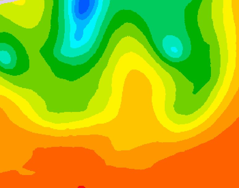 GDPS 500 millibar geopotential height 066 hour forecast chart for Canada based on 2026/07/02 1200Z data