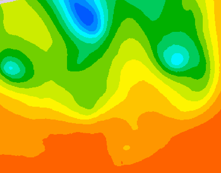GDPS 500 millibar geopotential height 090 hour forecast chart for Canada based on 2026/07/02 1200Z data