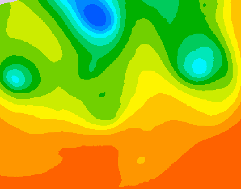 GDPS 500 millibar geopotential height 096 hour forecast chart for Canada based on 2026/07/02 1200Z data