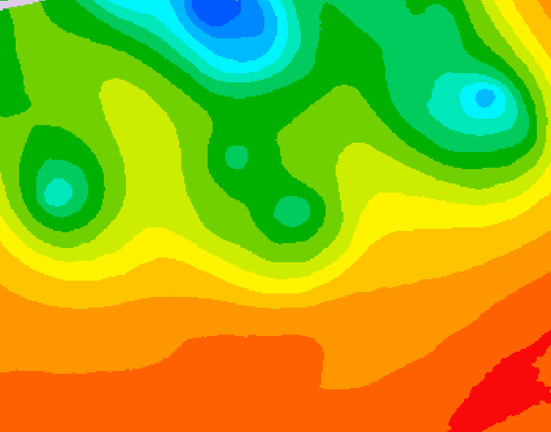 GDPS 500 millibar geopotential height 120 hour forecast chart for Canada based on 2026/07/02 1200Z data