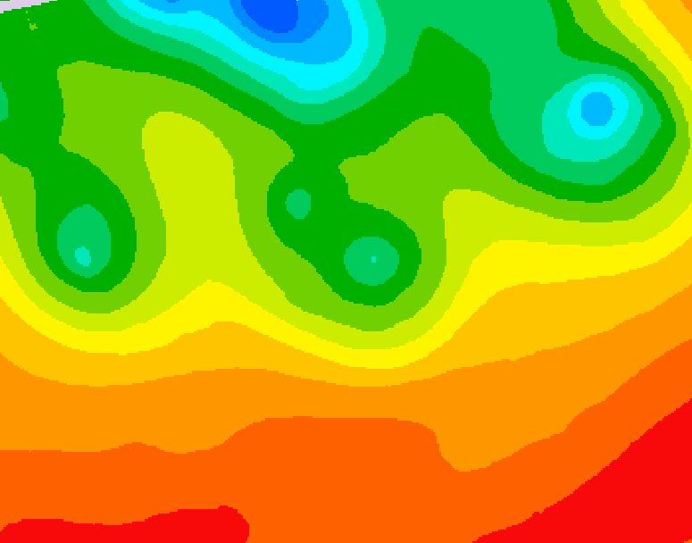 GDPS 500 millibar geopotential height 126 hour forecast chart for Canada based on 2026/07/02 1200Z data