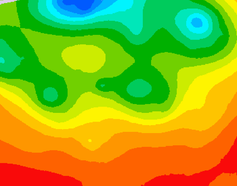 GDPS 500 millibar geopotential height 150 hour forecast chart for Canada based on 2026/07/02 1200Z data