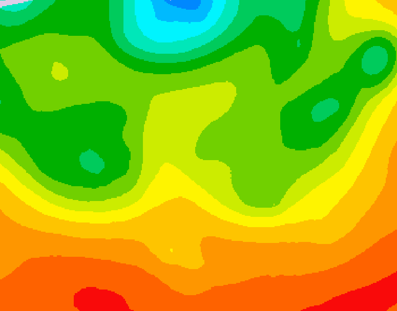 GDPS 500 millibar geopotential height 222 hour forecast chart for Canada based on 2026/07/02 1200Z data