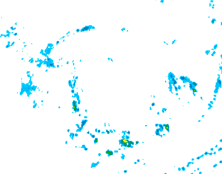 GDPS precipitation 036 hour forecast chart for Canada based on 2026/07/02 1200Z data