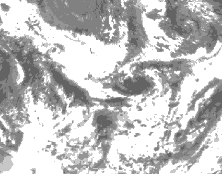 GDPS total cloud 168 hour forecast chart for Canada based on 2026/07/02 0000Z data