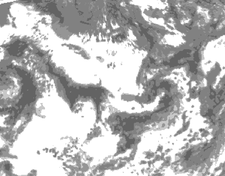 GDPS total cloud 192 hour forecast chart for Canada based on 2026/07/02 0000Z data