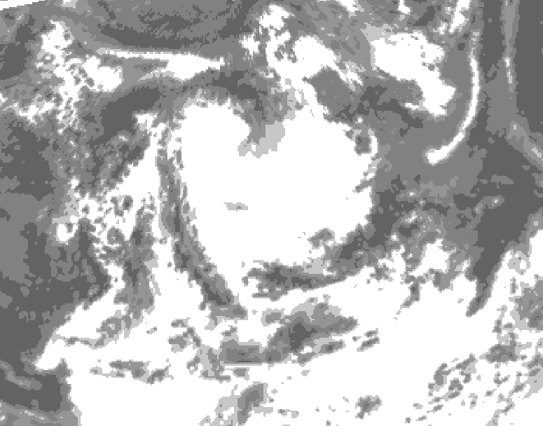 GDPS total cloud 018 hour forecast chart for Canada based on 2026/07/02 1200Z data